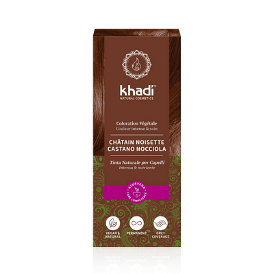 Teinture aux plantes Châtain Noisette de Khadi sur Véganie