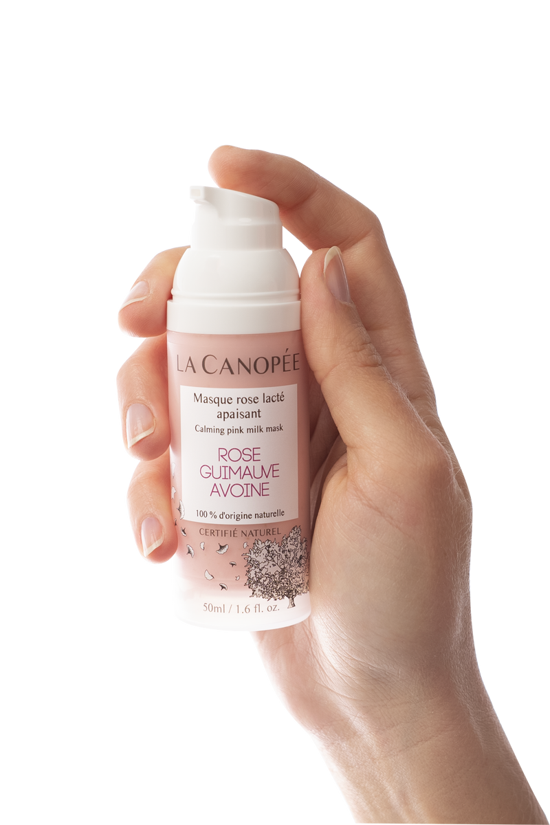 Masque rose lacté Bio et apaisant - Rose, Guimauve, Avoine