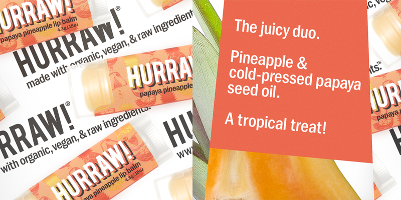 Baume à lèvres Hurraw - Papaye - Ananas