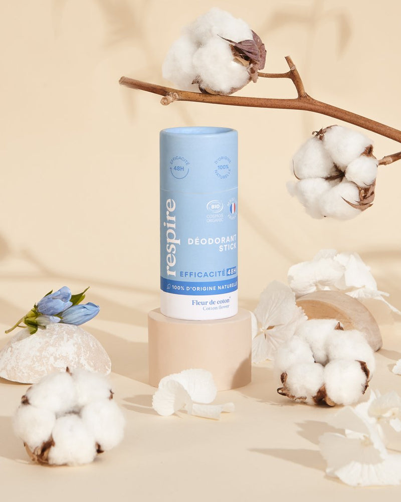 Déodorant Bio Naturel Solide en stick carton - Fleur de Coton