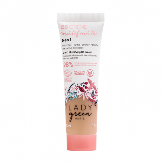 BB Crème matifiante 5 en 1 - Bio et Vegan