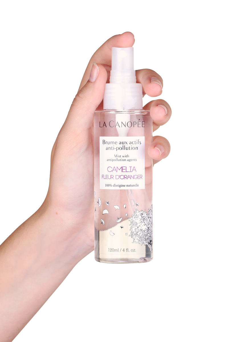 Brume visage aux actifs anti-pollution