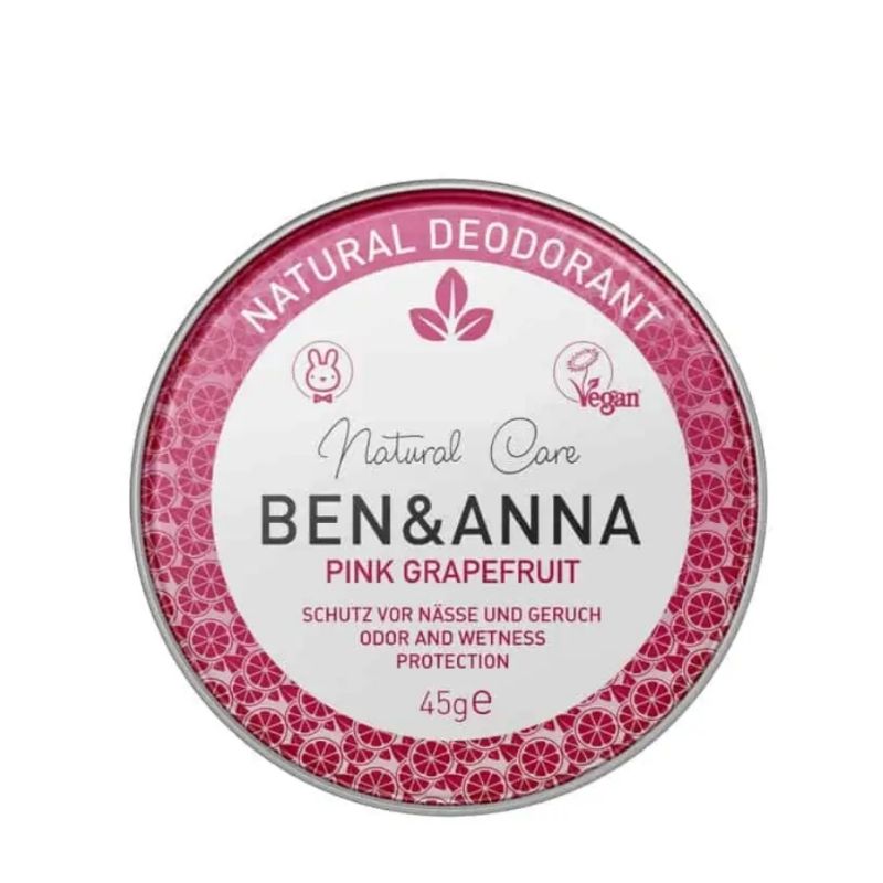 Ben & Anna - Deocrème - Déodorants crèmes 3 parfums Pink grapefruit - Véganie