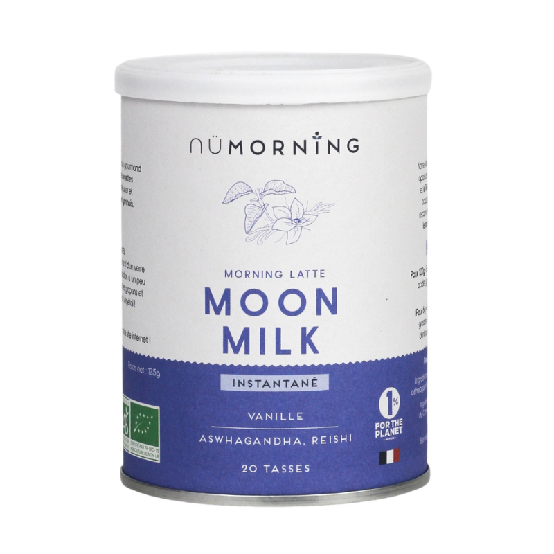 Moon Milk - Morning Latte Ashwagandha, Reishi et Vanille de Nümorning sur Véganie