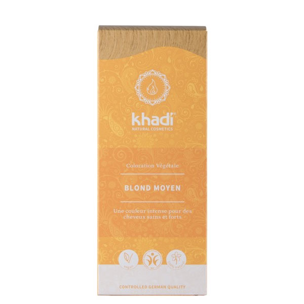 Soins Colorants Teinture aux plantes Blond moyen de Khadi sur Véganie